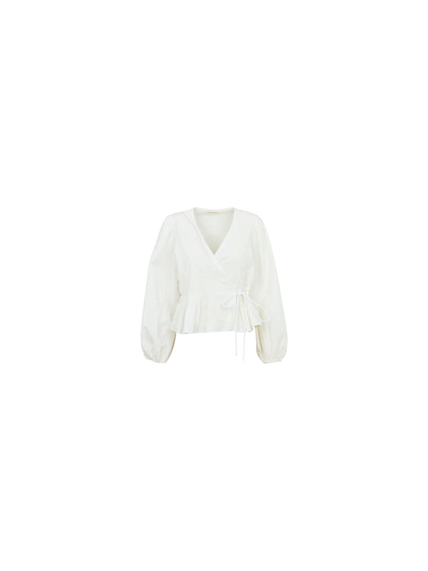 Camicia incrociata ricamata