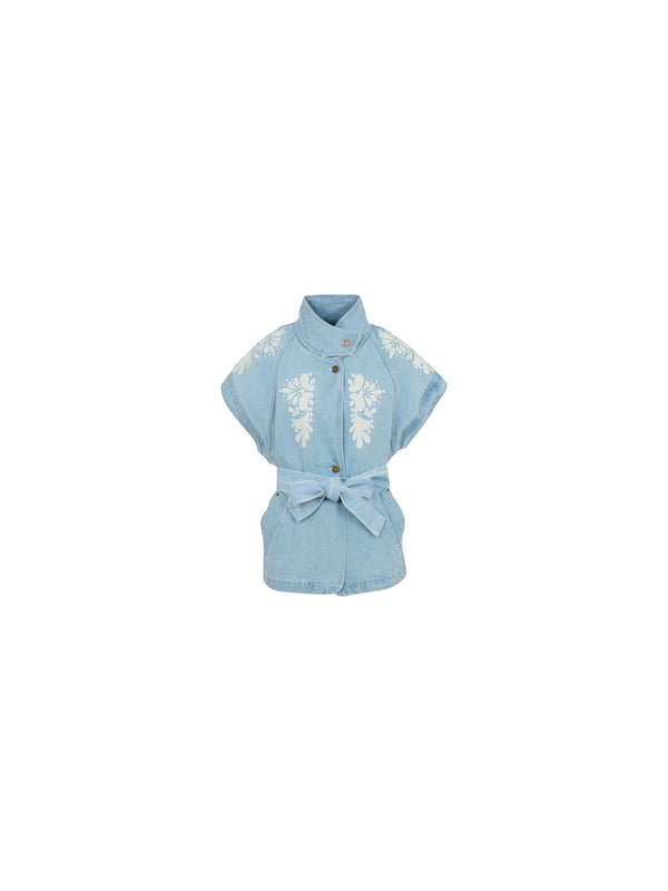 Gilet oversize ricamato
