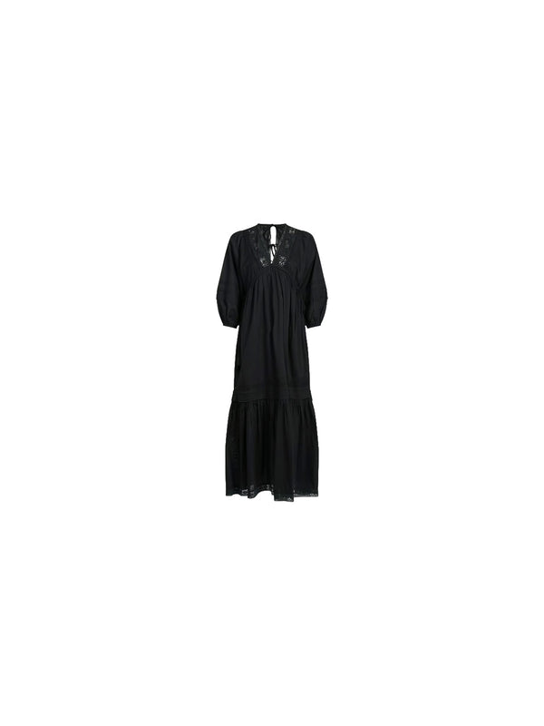 Abito con inserti in pizzo