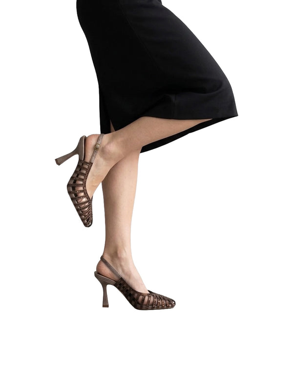 Sling back con cristalli