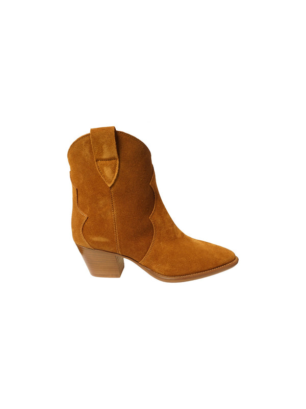 Stivaletto texano in camoscio
