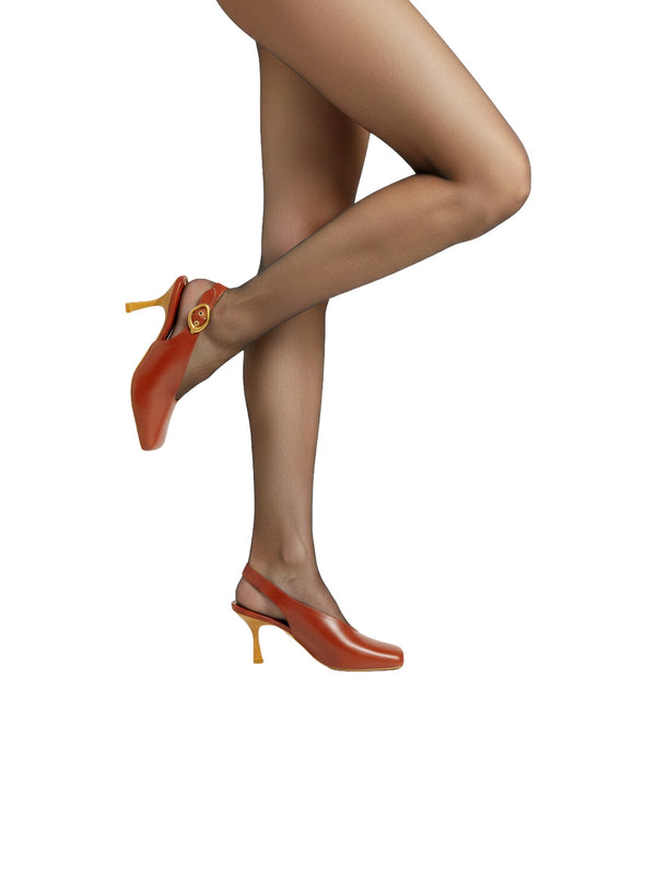 Slingback punta quadra