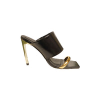 Mule con fascia dorata