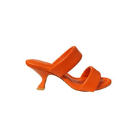 Mule a doppia fascia pelle