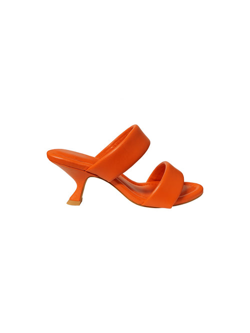 Mule a doppia fascia pelle