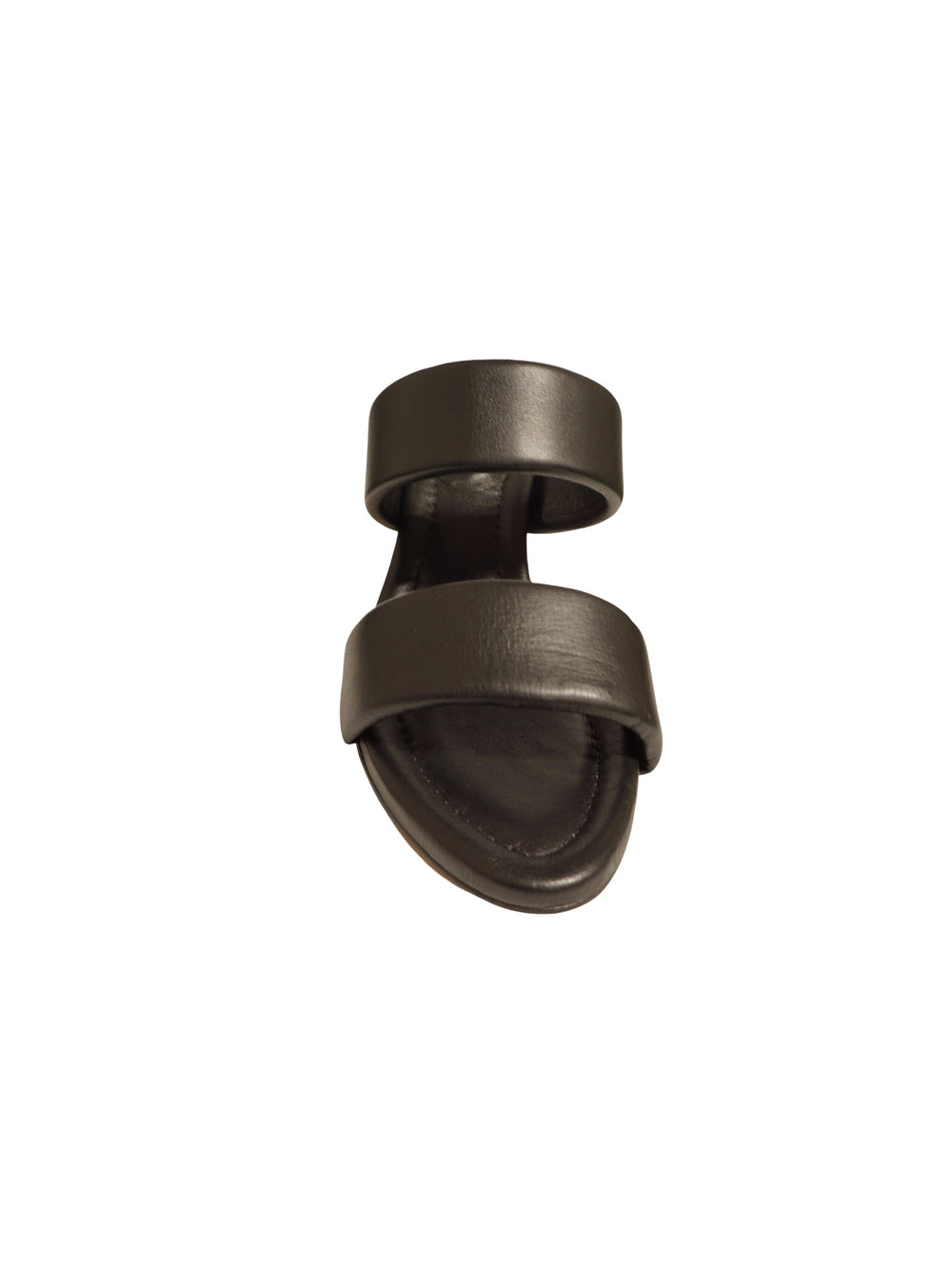 Mule a doppia fascia pelle