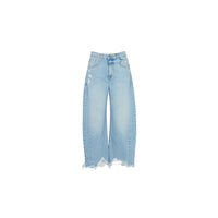 Jeans carrot sfilacciato