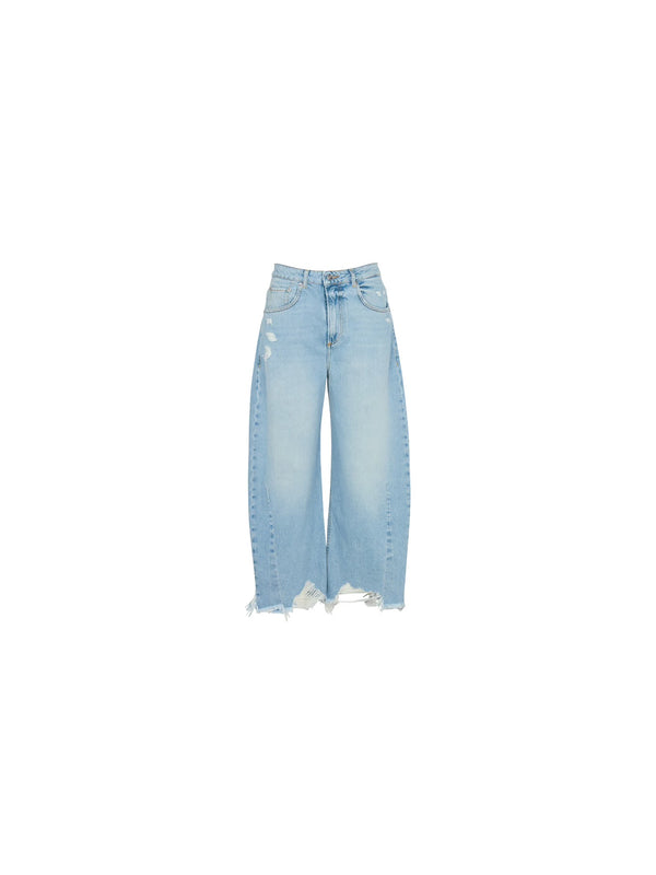 Jeans carrot sfilacciato