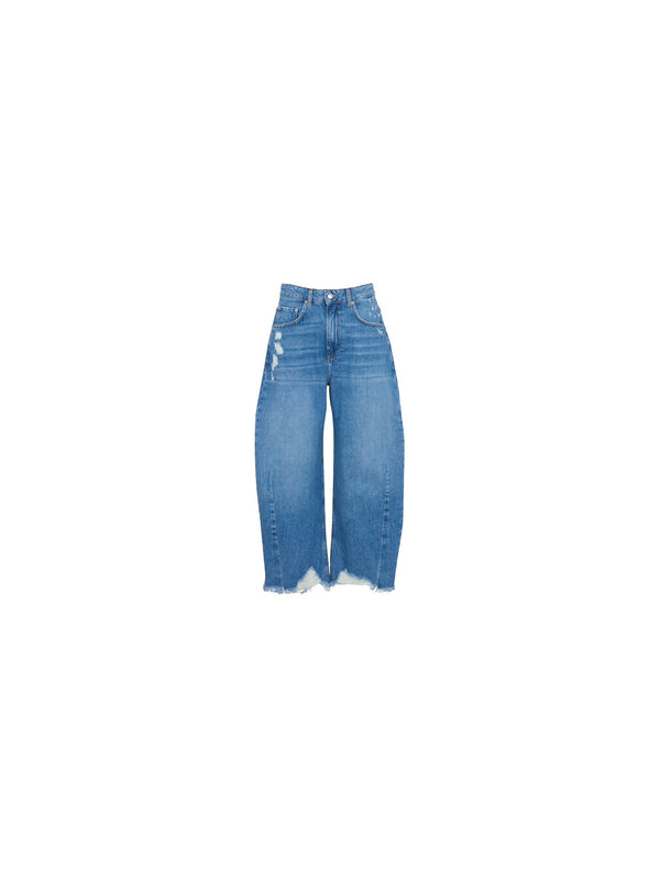 Jeans carrot sfilacciato