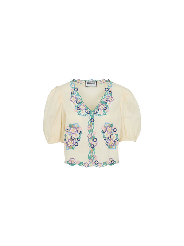Blusa cropped macramè