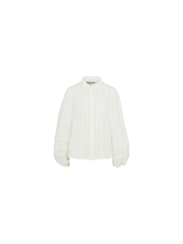 Blusa ricamata con maniche balloon