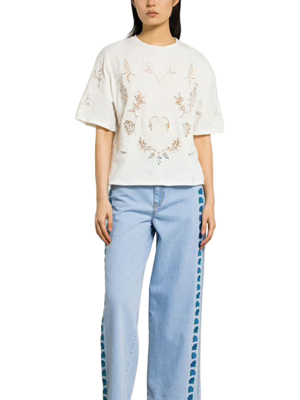 T-shirt ricamata