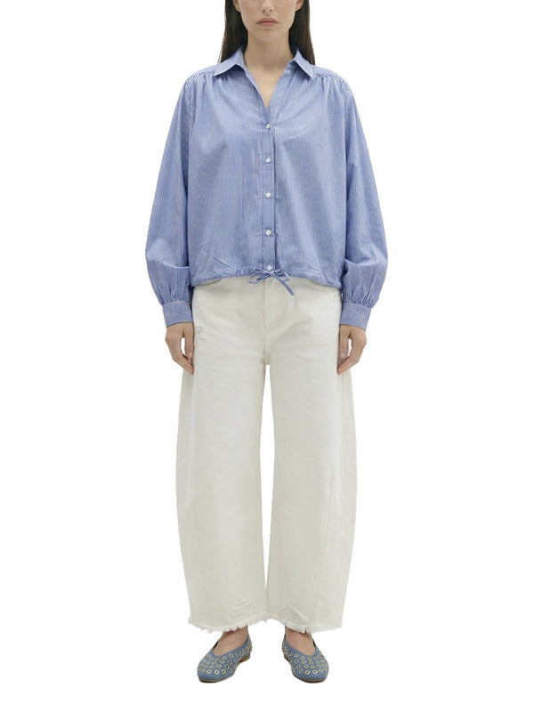Camicia rigata con coulisse