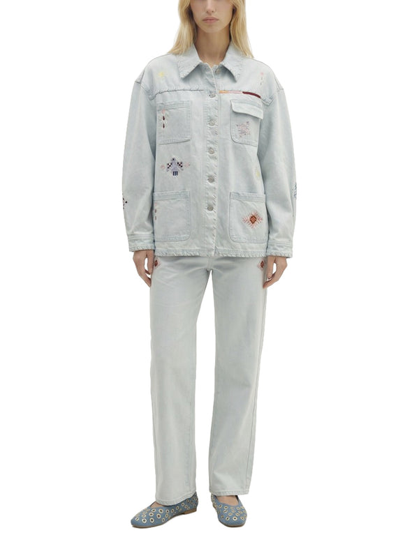 Jeans in denim ricamati