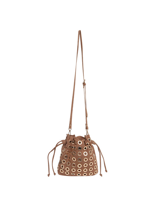Borsa a secchiello con borchie