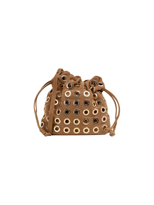 Borsa a secchiello con borchie