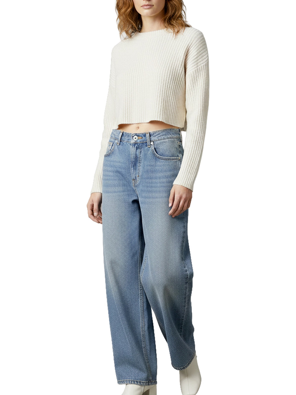 Jeans larghi blu