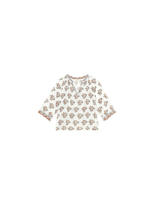 Camicia con stampa floreale