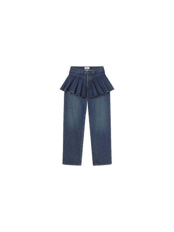 Jeans con volant