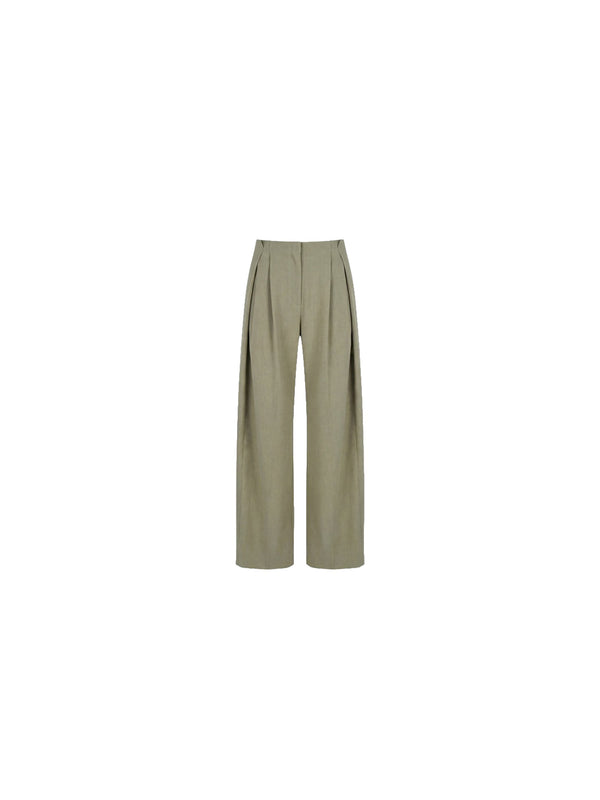 Pantalone largo con pence
