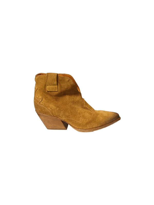 Stivaletto texano in camoscio