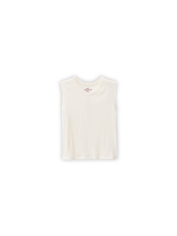 T-Shirt smanicata in cotone