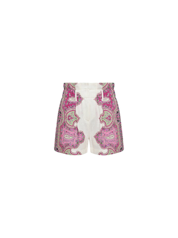 Shorts con stampa paisley