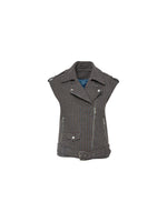 Gilet oversize in pied de poule