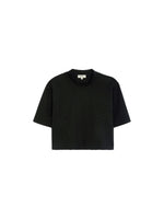T-shirt cropped con cristalli