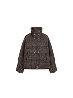 Bomber oversize in piede de poule