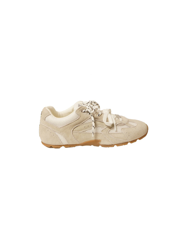 Sneakers in camoscio con doppio laccio