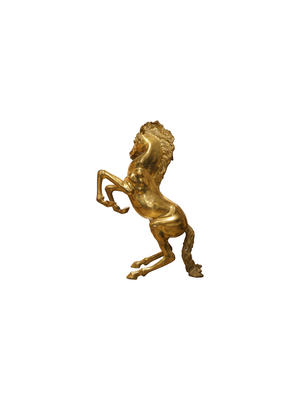 Statue de cheval cabré en laiton