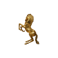 Statue de cheval cabré en laiton