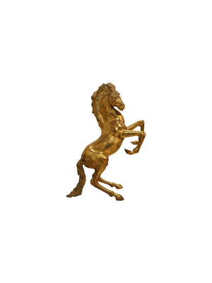 Statue de cheval cabré en laiton