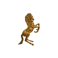 Statue de cheval cabré en laiton