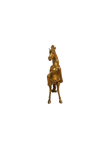 Statua Cavallo Rampante in Ottone