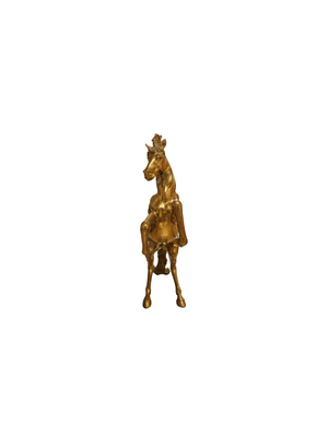 Statue de cheval cabré en laiton