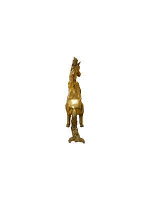 Statue de cheval cabré en laiton