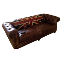 Rebel Union Jack - Iconico divano Chesterfield in pelle