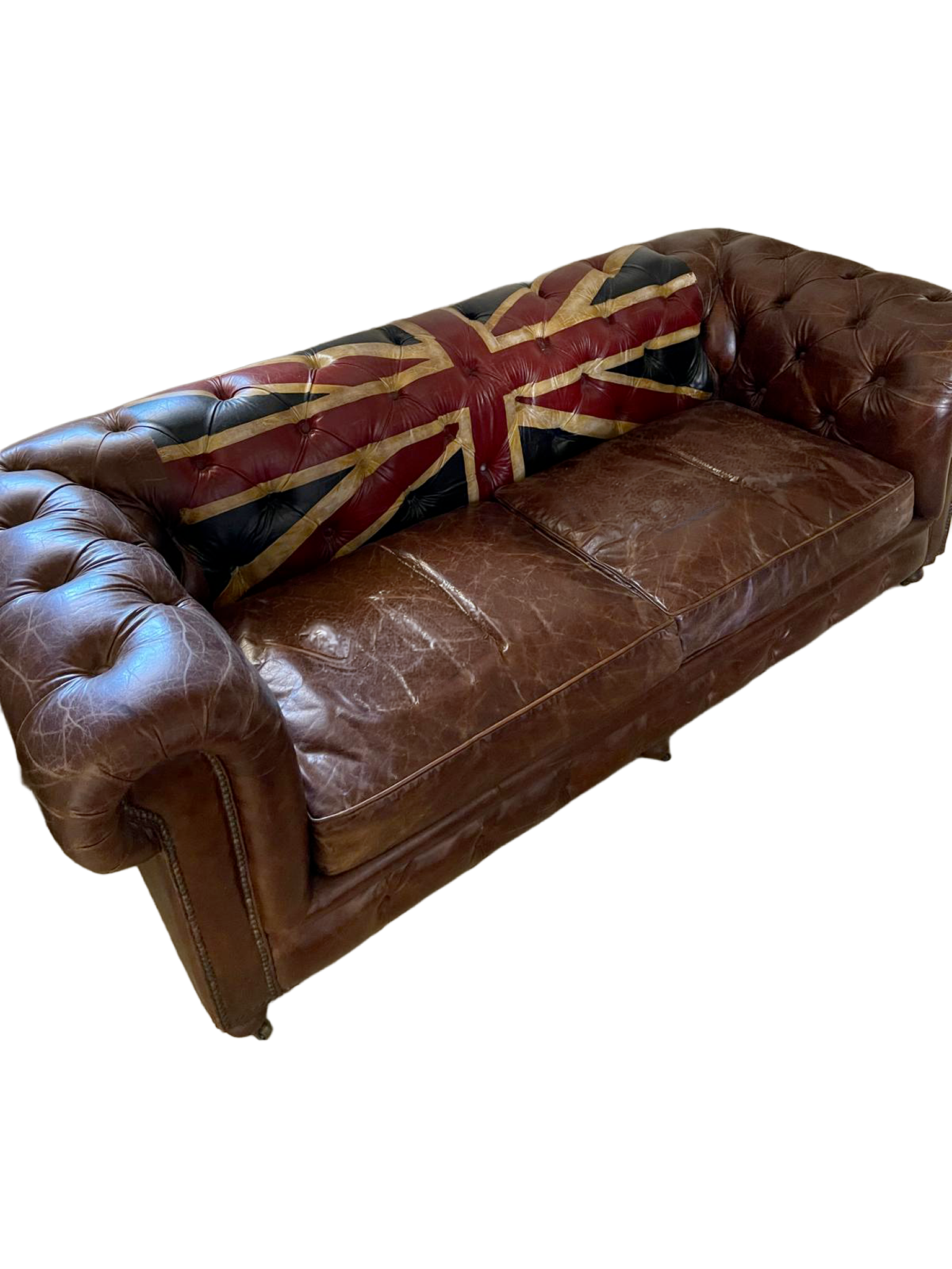 Rebel Union Jack - Iconico divano Chesterfield in pelle