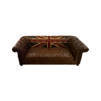 Rebel Union Jack - Iconico divano Chesterfield in pelle