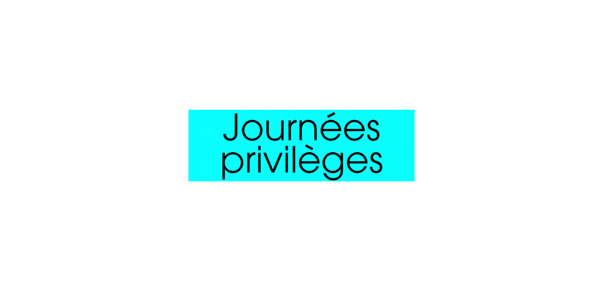 Journées Privilèges